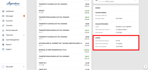 Viewing Current and Last Statement Balances 6